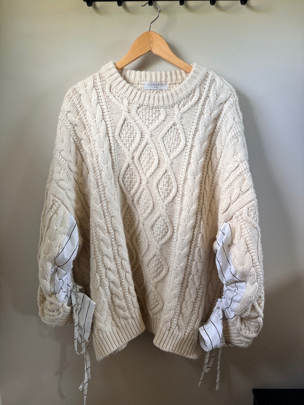 Storets Sadie Cable Knit chunky oversized Sweater Combo S/M
